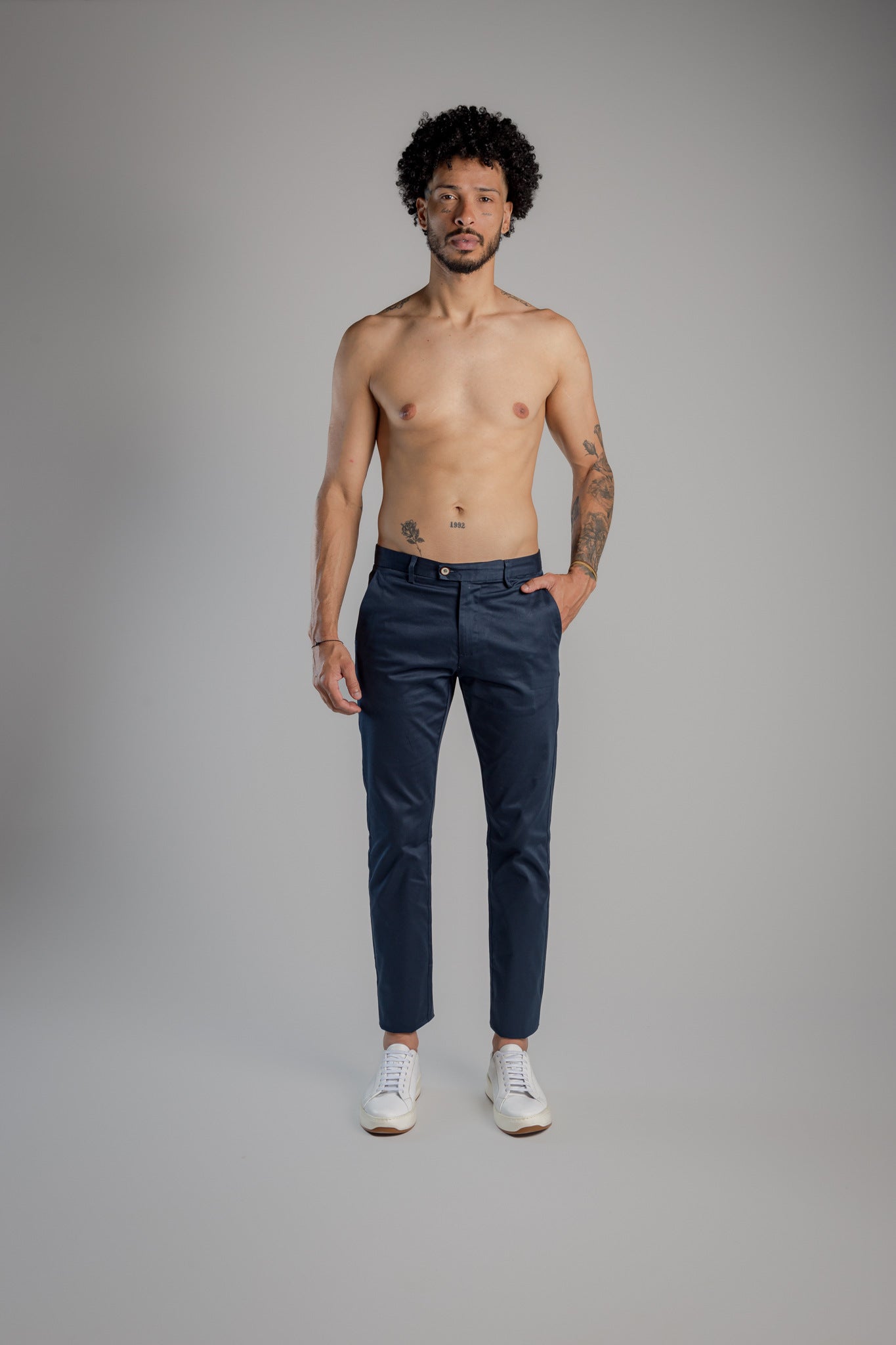 Calça Alfaiataria Slim Roma Azul Marinho