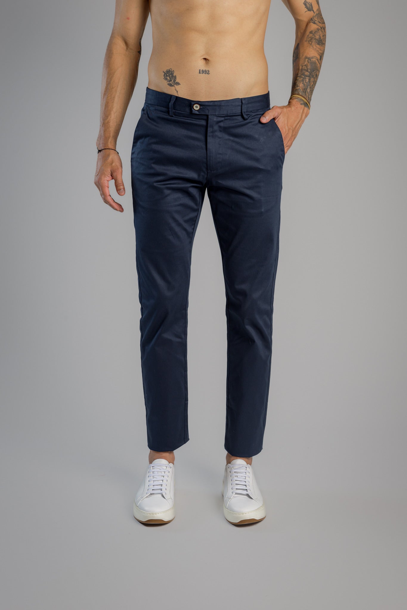 Calça Alfaiataria Slim Roma Azul Marinho