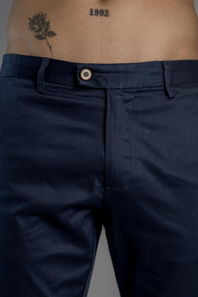 Calça Alfaiataria Slim Roma Azul Marinho