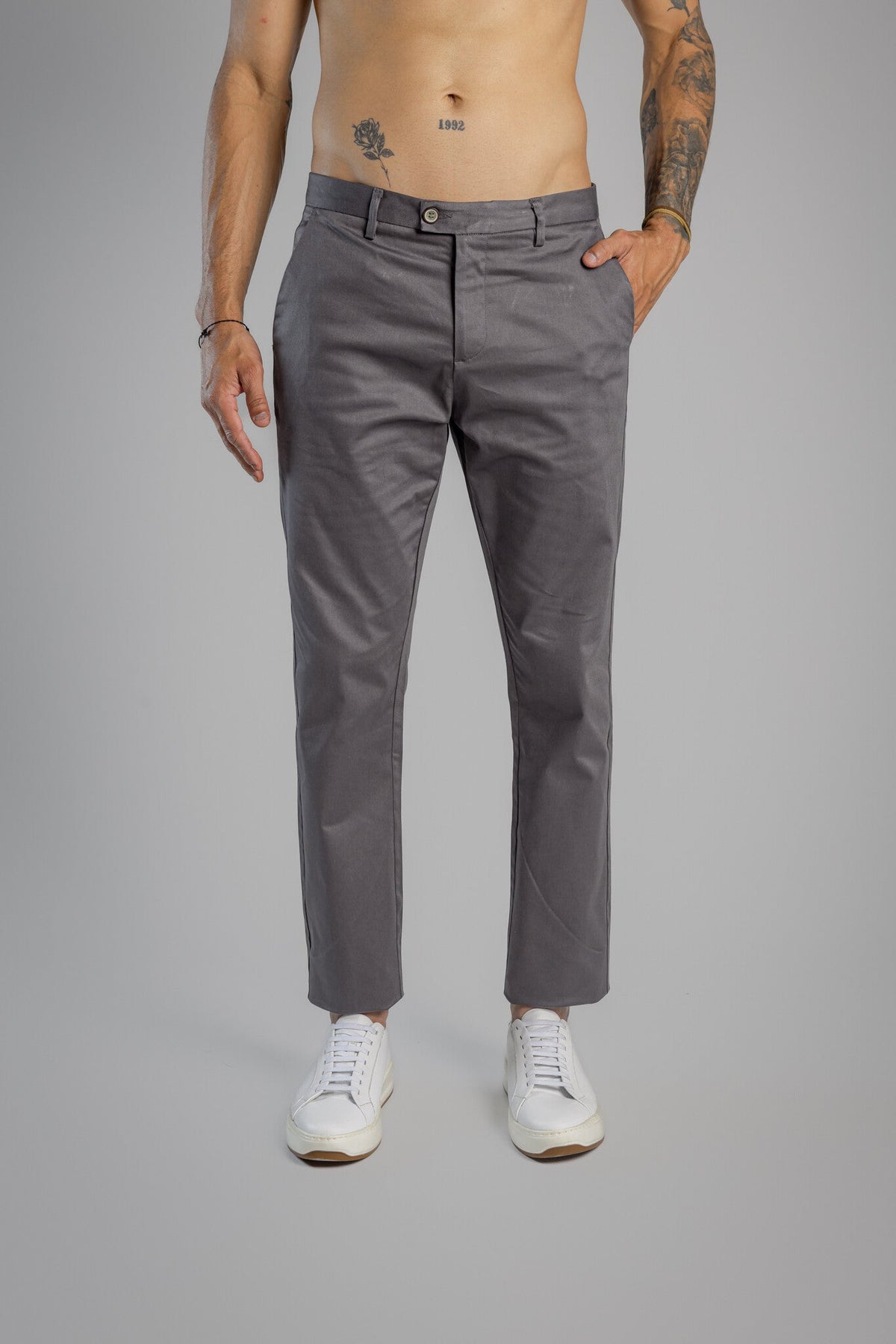 Calça Alfaiataria Slim Roma Chumbo